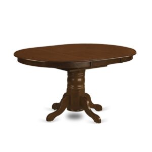 Kenley  Oval  Single  Pedestal  Oval  Dining  Table  42"x60"  with  18"  Butterfly  Leaf From East West Furniture