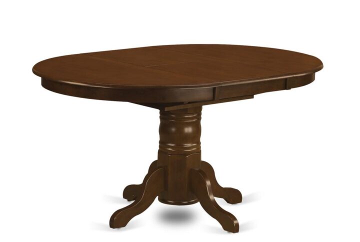 Kenley  Oval  Single  Pedestal  Oval  Dining  Table  42"x60"  with  18"  Butterfly  Leaf From East West Furniture