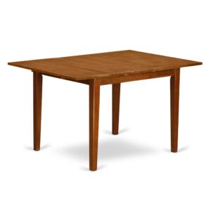 Milan  Rectangular  dinette  kitchen  Table  36"x54"  with  12"  butterfly  leaf  in  brown  finish From East West Furniture