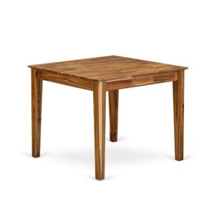 East West Furniture OXT-ANA-T  Modern Wood Kitchen Table with Walnut Color Table Top Surface and Asian Wood Kitchen Table Wooden Legs - Walnut Finish From East West Furniture