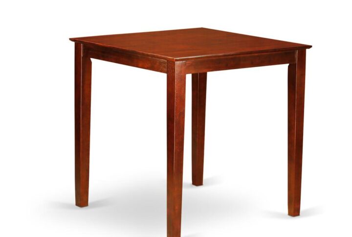 36"-Square  Counter  Height  Pub  Set  table  in  Dark  Brown  finish From East West Furniture