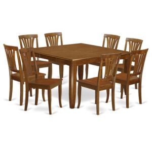 9  Pc  Dining  room  set  for  8-Square  Table  with  Leaf  and  8  Dining  Chairs From East West Furniture