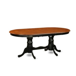 Plainville    Table  with  18"  butterfly  Leaf  -Black  &  Cherry. From East West Furniture