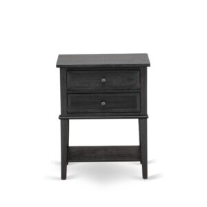 Stable and Sturdy Constructed - Wire Brushed Black Finish From East West Furniture