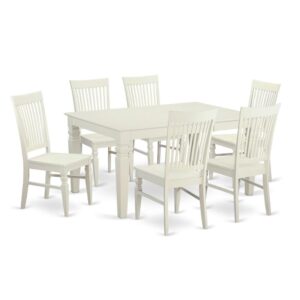 7  Pc  Dining  room  set-Dining  Table  and  6  Dining  Chairs From East West Furniture