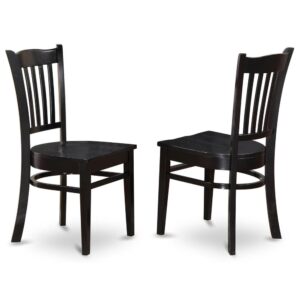 Groton  Dining  Chair  With  Wood  Seat  In  Black  Finish