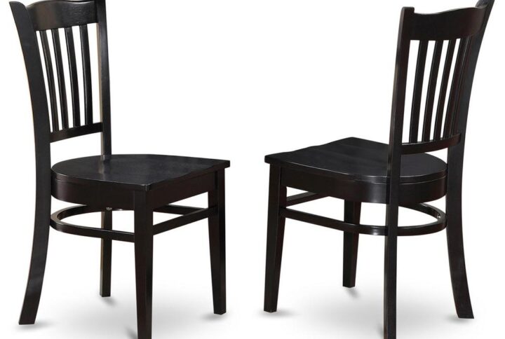 Groton  Dining  Chair  With  Wood  Seat  In  Black  Finish