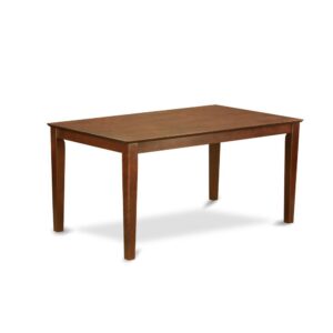 Capri  Rectangular  dining  table  36"x60"  with  solid  wood  top  -  Mahogany  Finish From East West Furniture