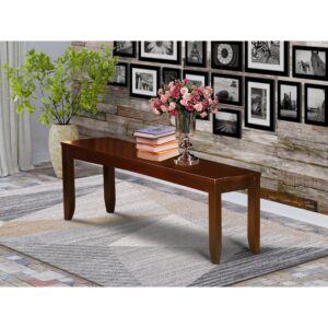 Lynfield  Dining  Bench  with  Wood  Seat  in  Espresso  Finish From East West Furniture