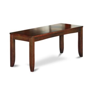 Lynfield  Dining  Bench  with  Wood  Seat  in  Espresso  Finish From East West Furniture