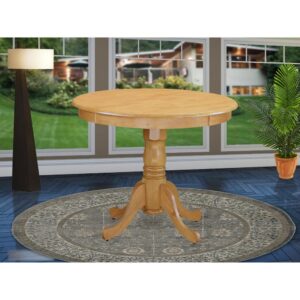 Antique  Table  36"  Round  with  Oak  Finish From East West Furniture