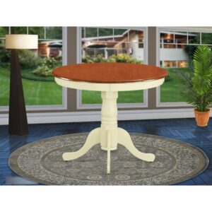 Antique  Table  36"  Round  with  Buttermilk  and  Cherry  Finish From East West Furniture