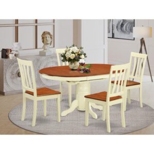 5  Pc  Table  and  chair  set  for  4-Dining  Table  and  4  Dining  Chairs From East West Furniture