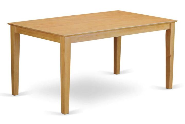 Capri Rectangular Dining Table 36"x60" with Solid Wood Top In Cappuccino Finish From East West Furniture