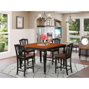 5  Pc  counter  height  Table  set-  Square  gathering  Table  and  4  counter  height  Chairs From East West Furniture