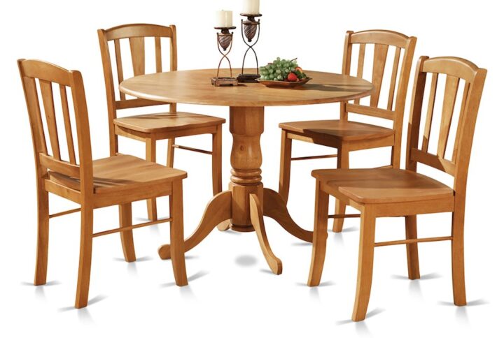 5  Pc  small  Kitchen  Table  and  Chairs  set-round  Table  and  4  dinette  Chairs  Chairs From East West Furniture