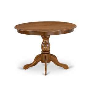 HBT-AWA-TP East West Furniture Amazing Dining Room Table with Acacia Walnut Color Table Top Surface and Asian Wood Modern Dining Table Pedestal Legs - Acacia Walnut Finish From East West Furniture