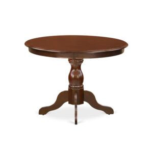 HBT-MAH-TP East West Furniture Gorgeous Dinette Table with Mahogany Color Table Top Surface and Asian Wood Dining Table Pedestal Legs - Mahogany Finish From East West Furniture