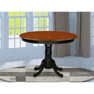 Hartland  Table  42"  diameter  Round    Table  -Black  and  Cherry  Finish From East West Furniture