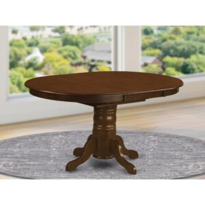 Kenley  Oval  Single  Pedestal  Oval  Dining  Table  42"x60"  with  18"  Butterfly  Leaf From East West Furniture