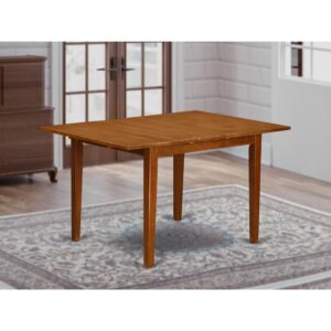 Milan  Rectangular  dinette  kitchen  Table  36"x54"  with  12"  butterfly  leaf  in  brown  finish From East West Furniture