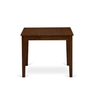 East West Furniture OXT-AWA-T  Beautiful Dinette Table with Natural Color Table Top Surface and Asian Wood Kitchen Table Wooden Legs - Natural Finish From East West Furniture