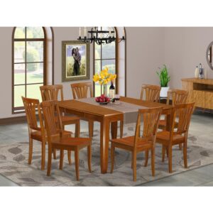 9  Pc  Dining  room  set  for  8-Square  Table  with  Leaf  and  8  Dining  Chairs From East West Furniture