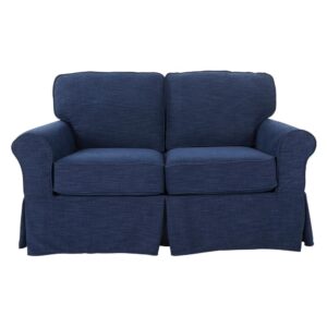 Loveseat with Navy Slip Cover From OSP Home Furnishings