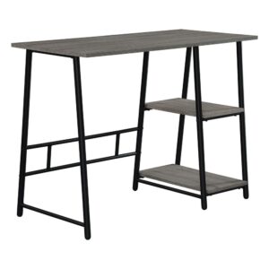 Frame Works 40” Desk with Two Storage Shelves in Truffle Finish