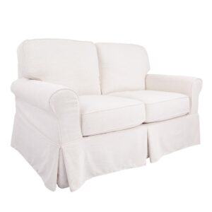 Loveseat with Ivory Slip Cover From OSP Home Furnishings