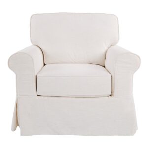 Chair with Ivory Slip Cover From OSP Home Furnishings