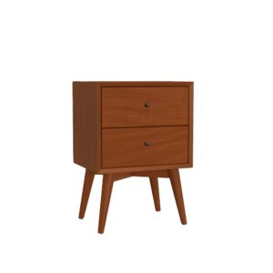 Flynn Mid Century Modern 2 Drawer Nightstand