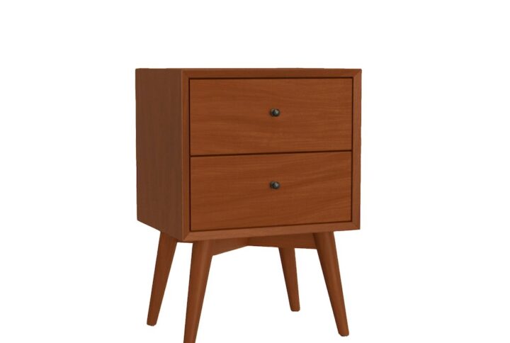 Flynn Mid Century Modern 2 Drawer Nightstand