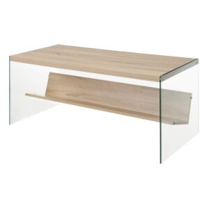 SoHo Glass Coffee Table with Shelf From Convience Concept