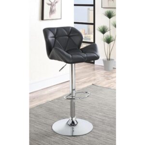 Berrington Adjustable Bar Stools Chrome and Black (Set of 2) From Coaster Co. of America