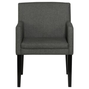 Catherine Upholstered Dining Arm Chair Charcoal Grey and Black (Set of 2) From Coaster