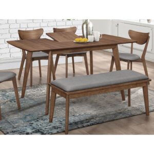 Alfredo Rectangular Dining Table Natural Walnut From Coaster