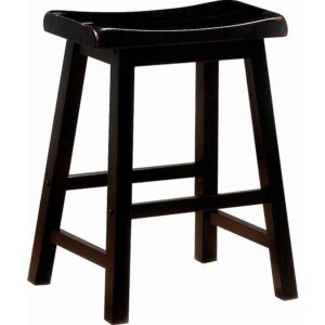 Durant Wooden Counter Height Stools Black (Set of 2) From Coaster Co. of America