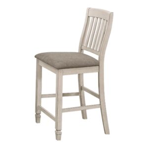 Sarasota Slat Back Counter Height Chairs Grey and Rustic Cream (Set of 2) From Coaster Co. of America