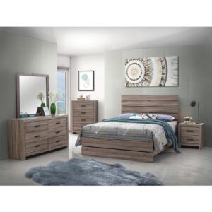 Brantford 4-piece Eastern King Panel Bedroom Set Barrel Oak From Coaster Co. of America