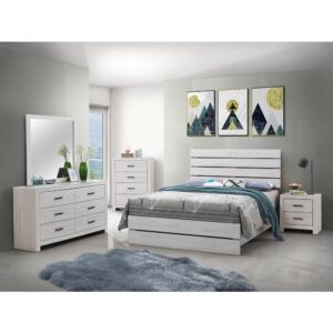 Brantford Eastern King Panel Bed Coastal White From Coaster Co. of America