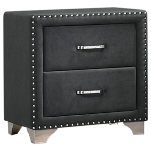 Melody 2-drawer Upholstered Nightstand Grey From Coaster Co. of America