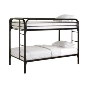 Morgan Twin Over Twin Bunk Bed Black From Coaster Co. of America