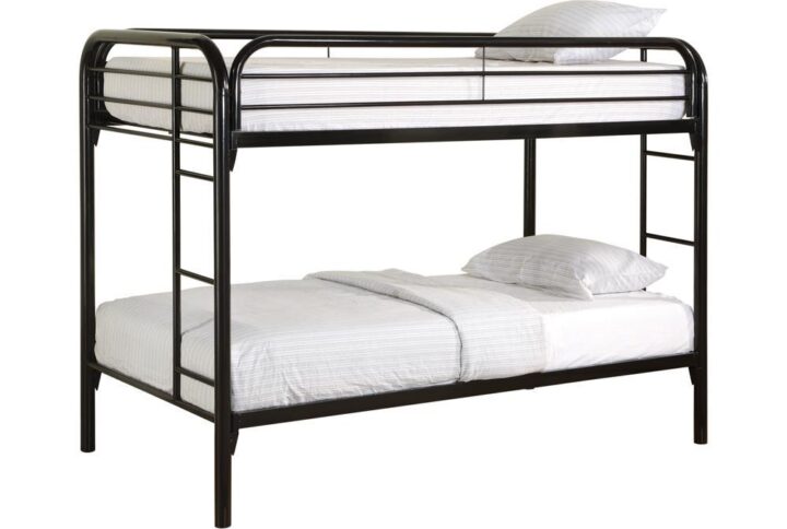 Morgan Twin Over Twin Bunk Bed Black From Coaster Co. of America