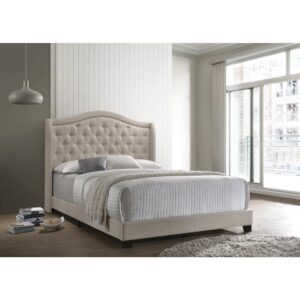 Sonoma Camel Back Full Bed Beige From Coaster Co. of America