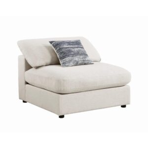 Serene Upholstered Armless Chair Beige From Coaster Co. of America