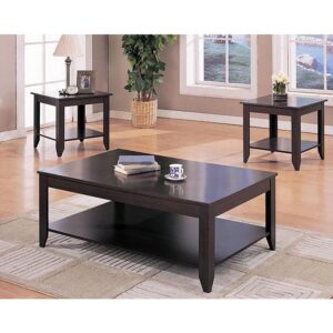 Brooks 3-piece Occasional Table Set with Lower Shelf Cappuccino From Coaster Co. of America