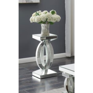 Amalia Square End Table with Lower Shelf Clear Mirror From Coaster Co. of America