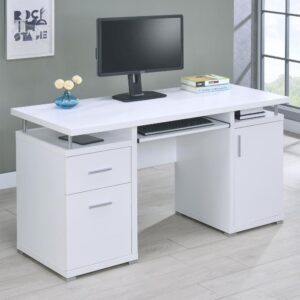 Tracy 2-drawer Computer Desk White From Coaster Co. of America