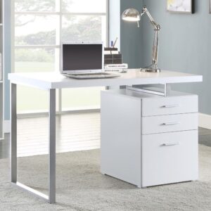 Brennan 3-drawer Office Desk White From Coaster Co. of America